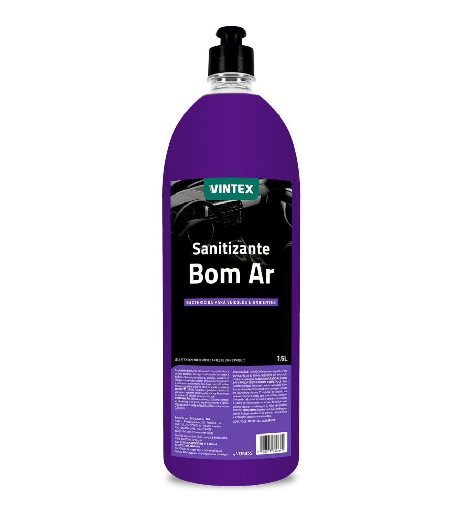 SANITIZANTE BOM AR - BACTERICIDA E GERMICIDA - 1,5L VINTEX - UND