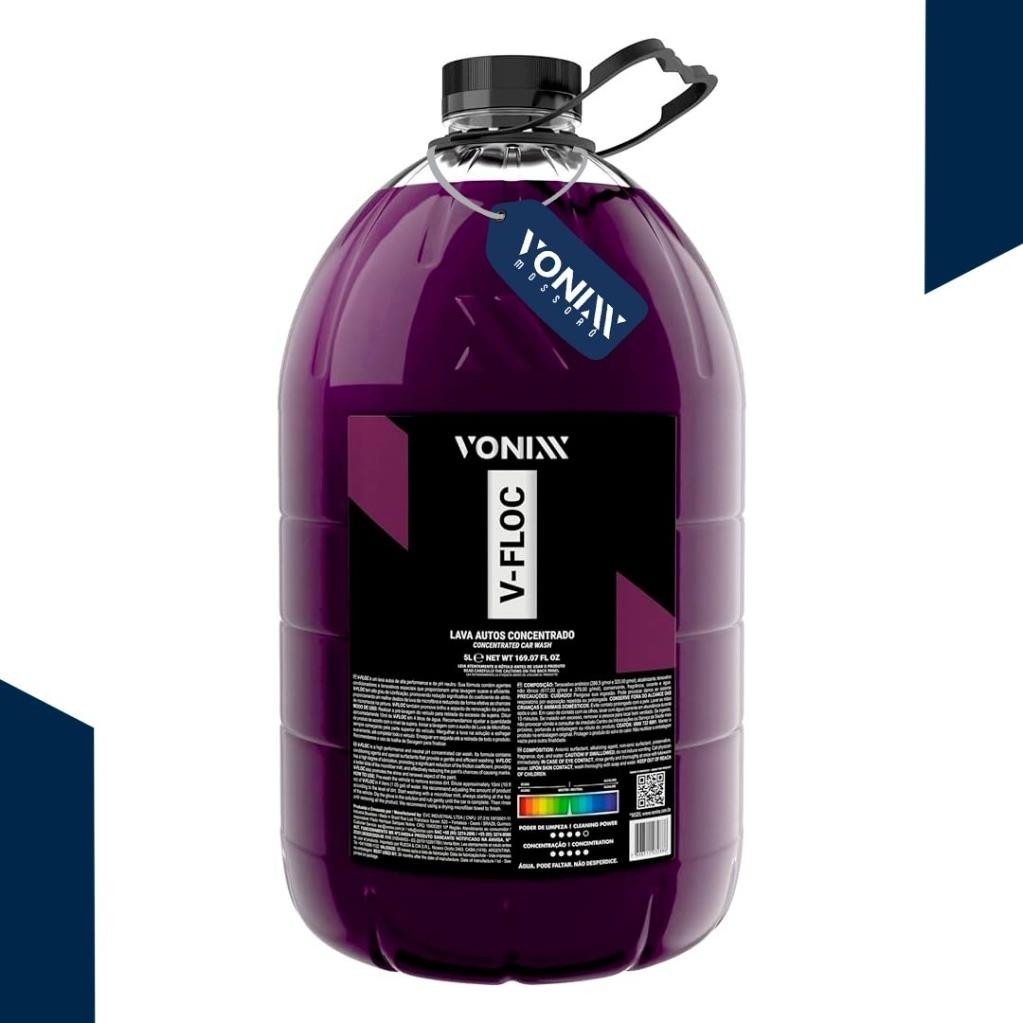 V-FLOC SHAMPOO AUTOMOTIVO CONCENTRADO 5L VONIXX - UND