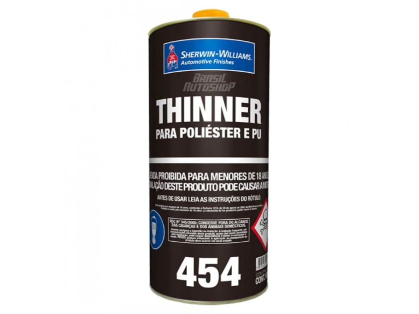 THINNER P/POLIESTER/POLIURETANO 454 900ML SHERWIN WILLIAMS - UND