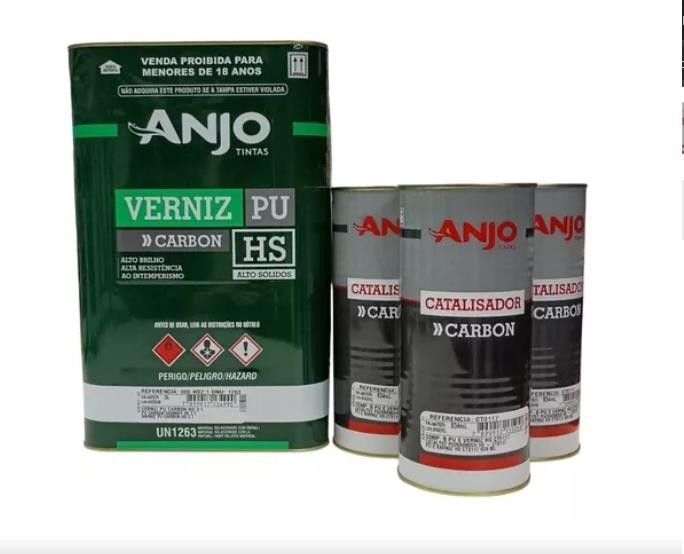 KIT GALAO VERNIZ ALTO SOLIDO 2:1 5L ANJO CARBON (A+B+B+B) - UND