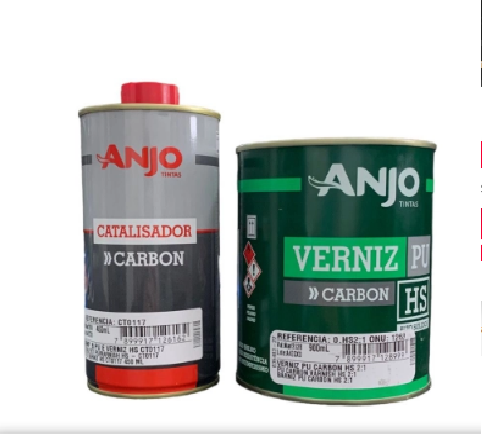 KIT VERNIZ ALTO SOLIDO 2:1 (900ML+450ML)  ANJO CARBON - UND