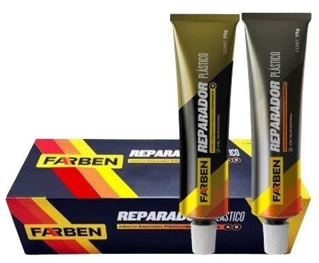 VEDA CHOQUE - ADESIVO REPARADOR PLASTICO 150G (75G+75G) FARBEN - UND
