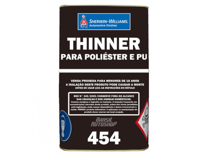 THINNER P/POLIESTER/POLIURETANO 454 5L SHERWIN WILLIAMS - UND