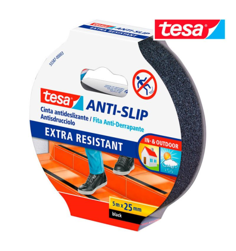 FITA ANTIDERRAPANTE 25MM X 5M PRETA TESA - UND