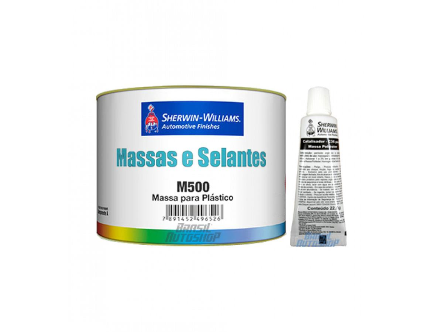MASSA POLIESTER P/ PLASTICO M500 400G G COMP A+B SHERWIN WILLIAMS - UND