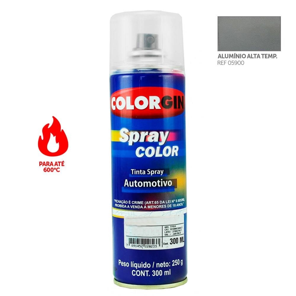 SPRAY ALUMINIO ALTA TEMPERATURA COLORGIN - UND