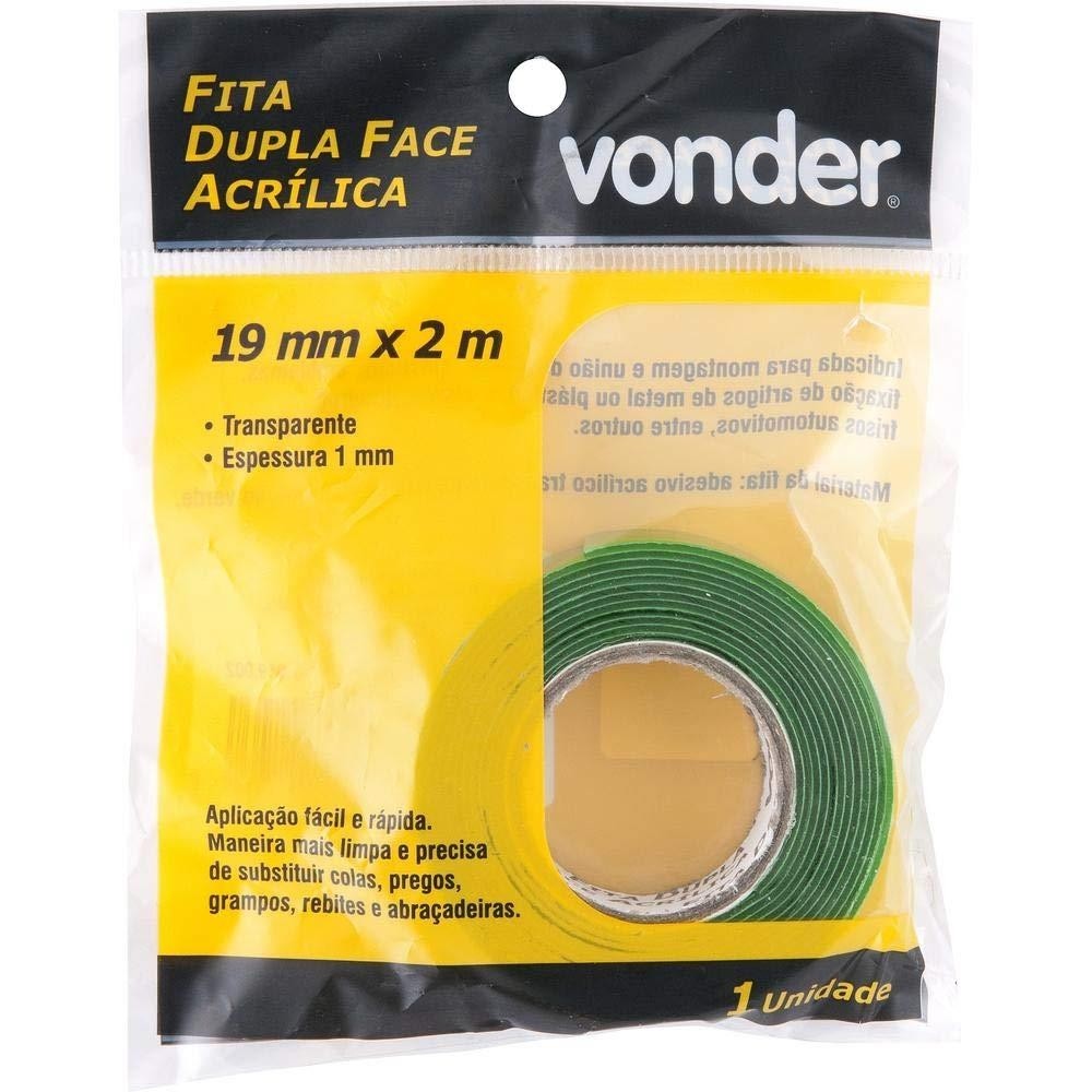 FITA DUPLA FACE ACRILICA 09MMX02M VONDER - UND
