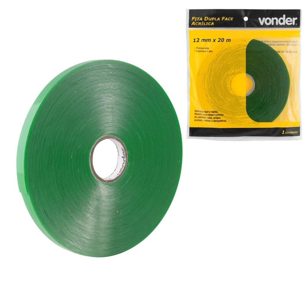 FITA DUPLA FACE ACRILICA 09MMX20M VONDER - UND