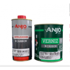 KIT VERNIZ ALTO SOLIDO 2:1 (900ML+450ML)  ANJO CARBON - UND