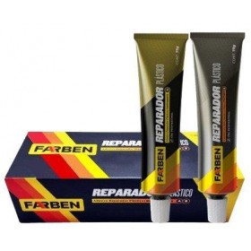 VEDA CHOQUE - ADESIVO REPARADOR PLASTICO 150G (75G+75G) FARBEN - UND